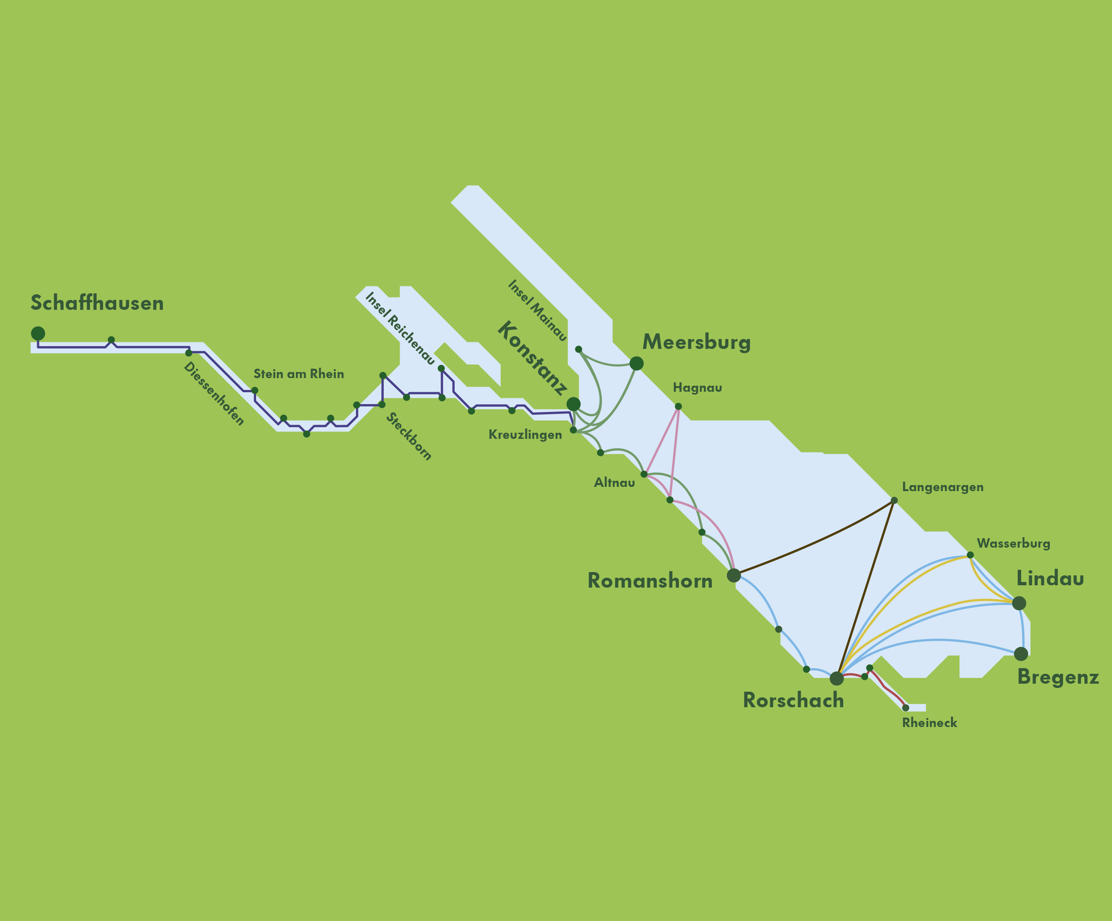 Schifffahrtplan 2023 Streckennetz
