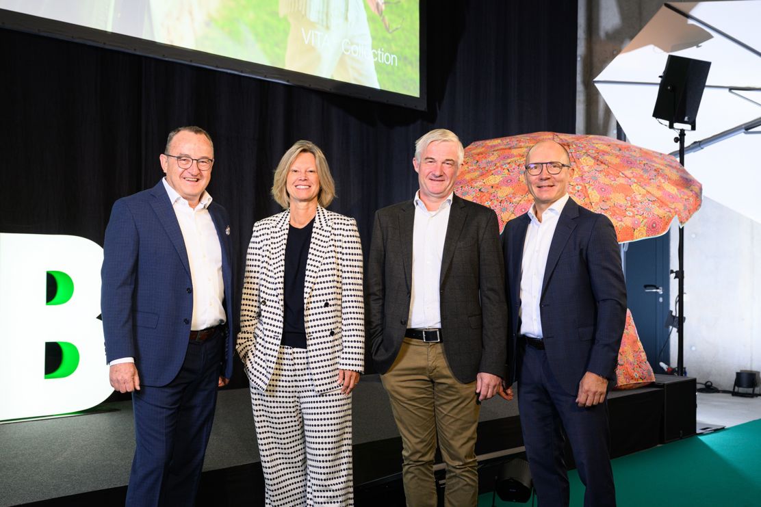 Gruppenbild: Remo Lobsiger, Leiter Geschäftsbereich Geschäftskunden TKB; Elke Guhl, Strategie- und Marketingexpertin, The Strategy Factory; Urs Lehner, CEO Glatz AG; Thomas Koller, Vorsitzender Geschäftsleitung TKB (von links).